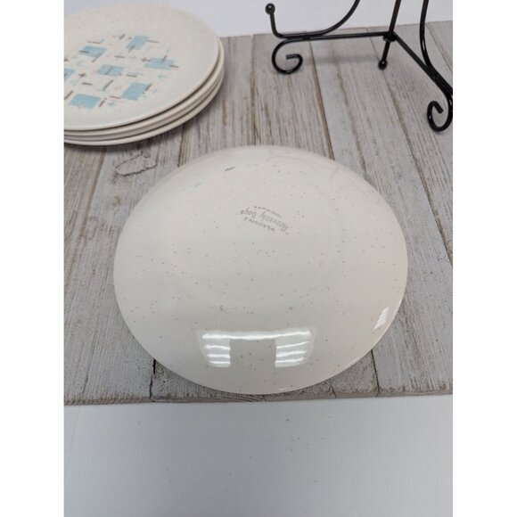 Vintage Set of 5 Vernonware Metlox Heavenly Days 6 1/4” Bread Plates MCM - Picture 8 of 9